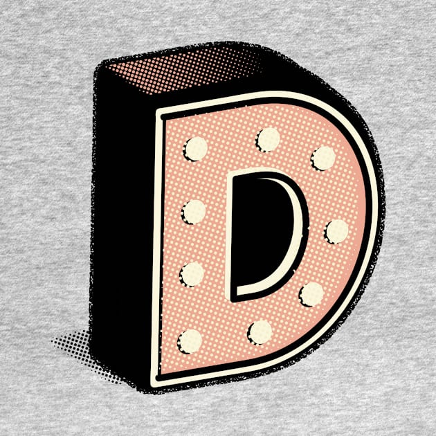 Simplistic 3D Letter D Typographic Art by New East 